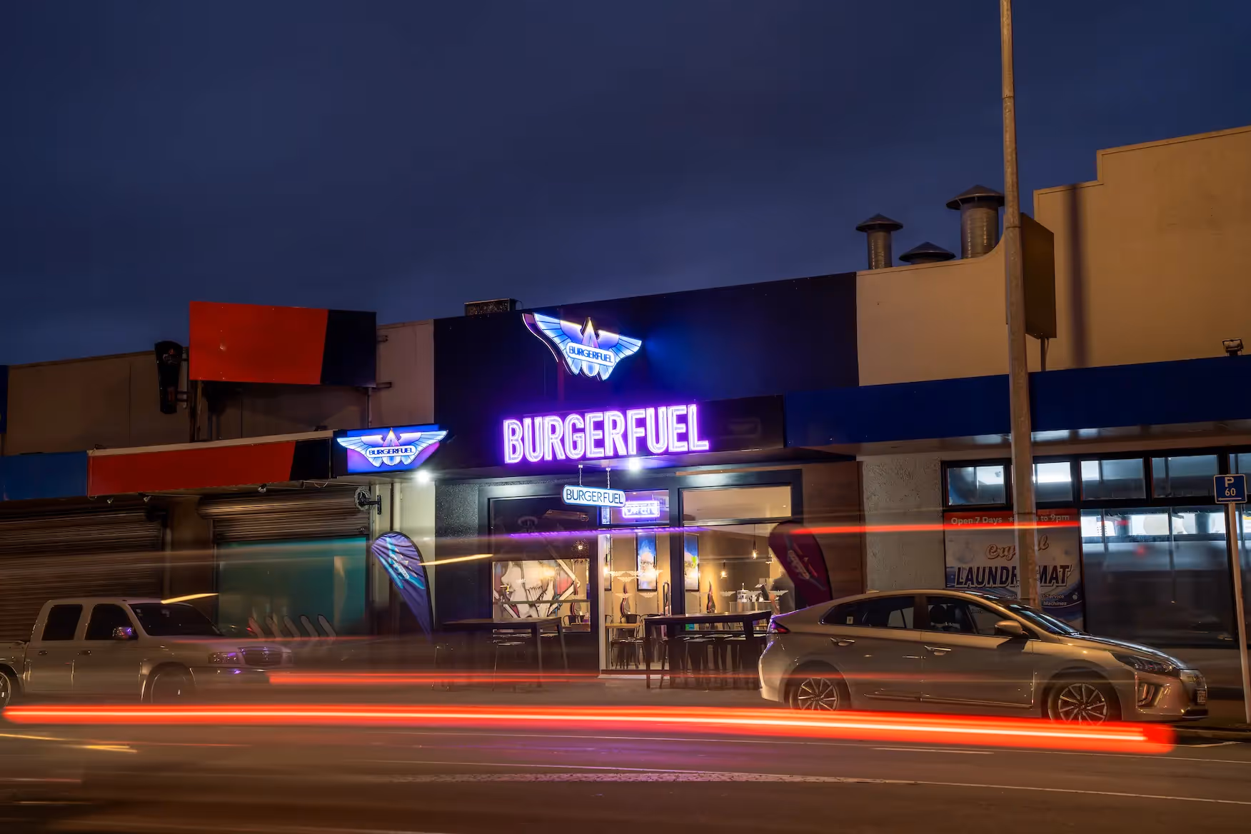 BurgerFuel Five Cross storefront