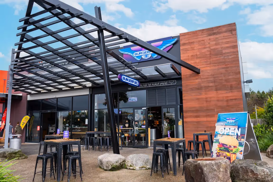 BurgerFuel Redwoods storefront