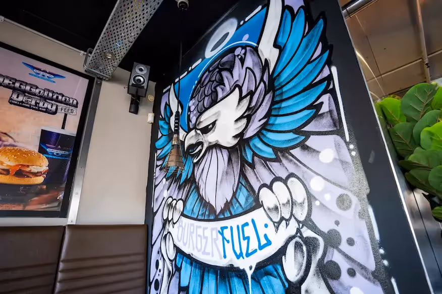BurgerFuel Adelaide Road in-store  mural