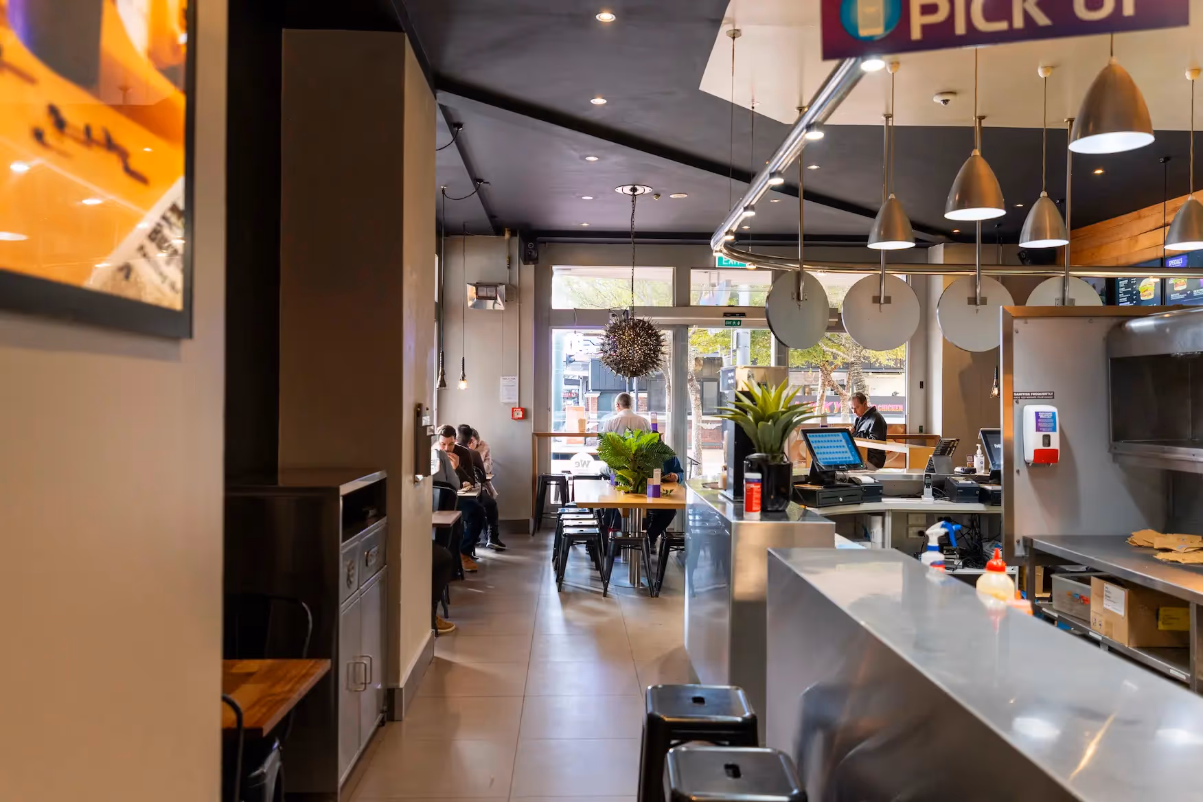 BurgerFuel Courtenay Place in-store interior seating 4
