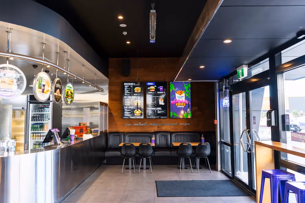 BurgerFuel Ferrymead in-store seating 2