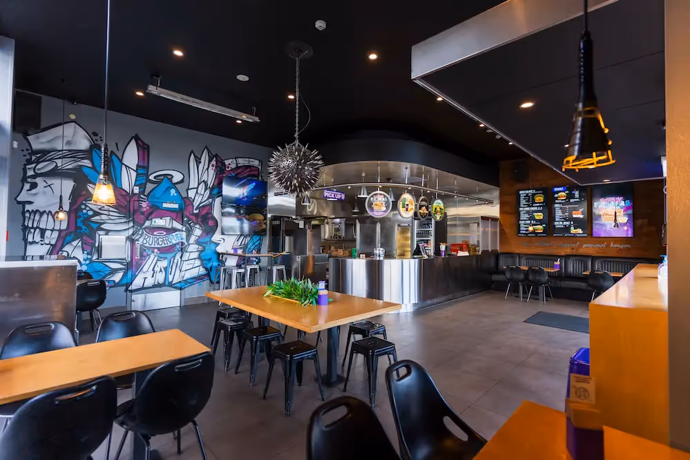 BurgerFuel Ferrymead in-store seating 3