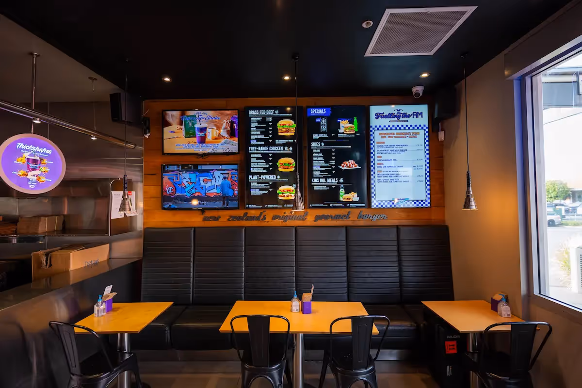 BurgerFuel Mt Roskill in-store interior 1
