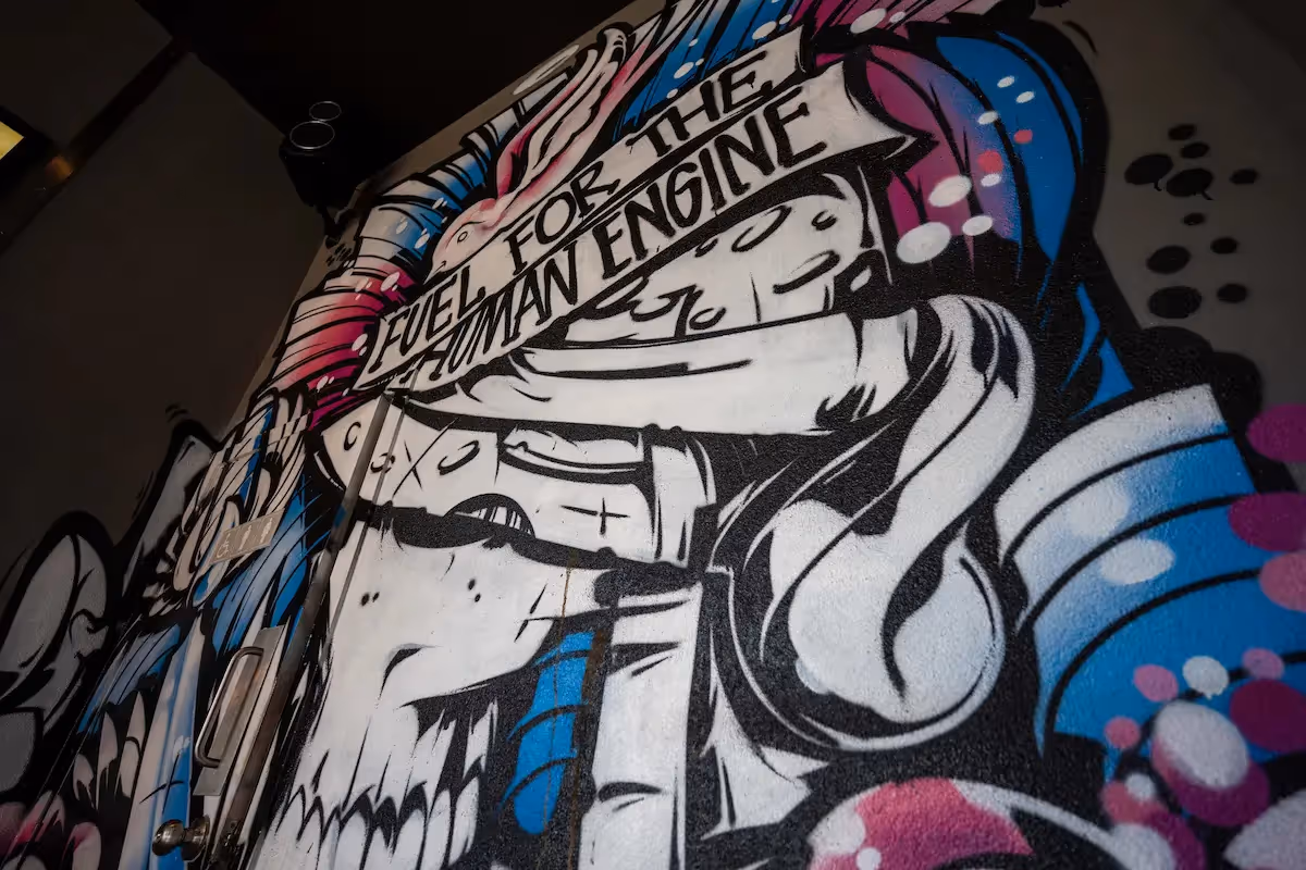 BurgerFuel Mt Wellington interior mural