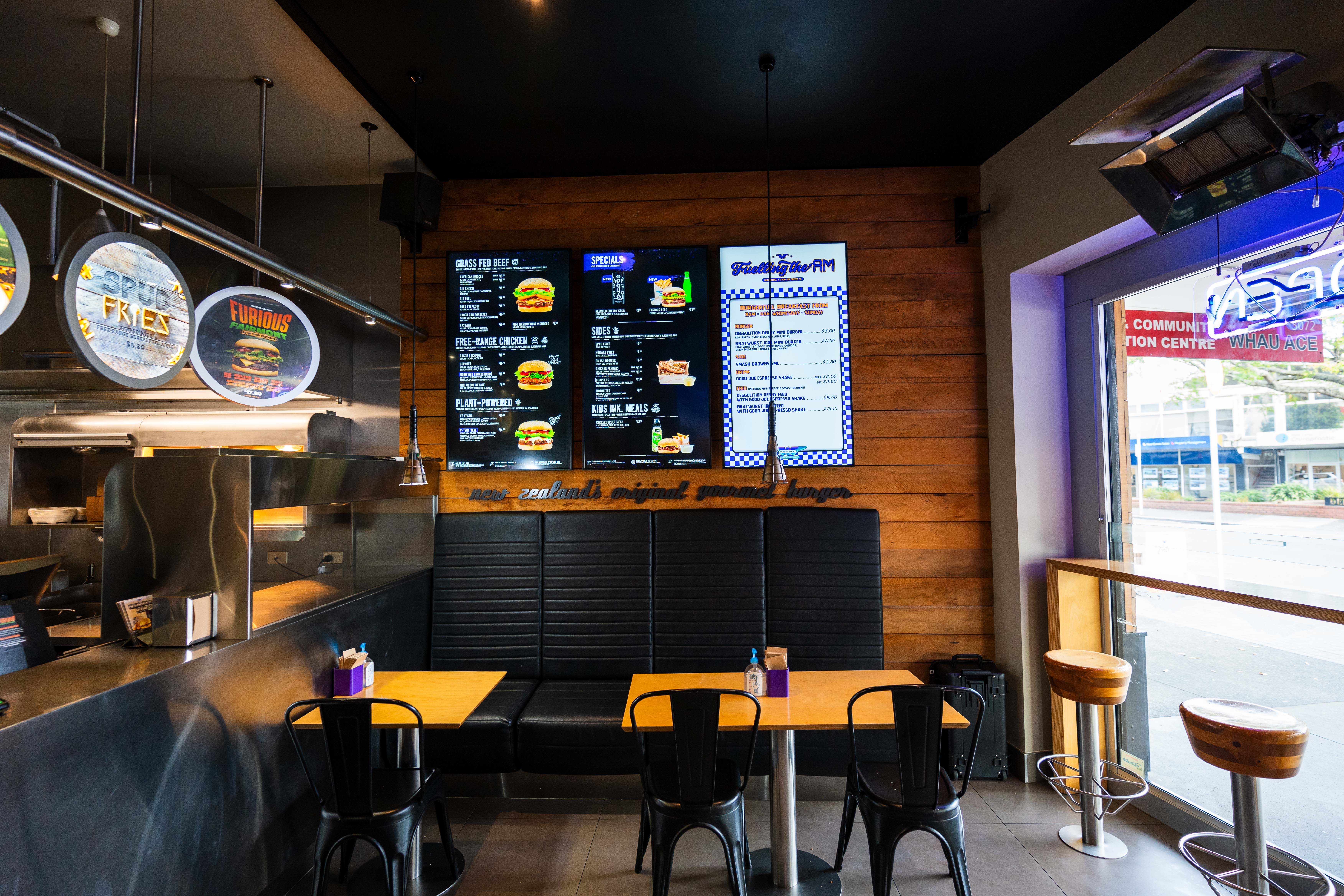 BurgerFuel New Lynn interior 1