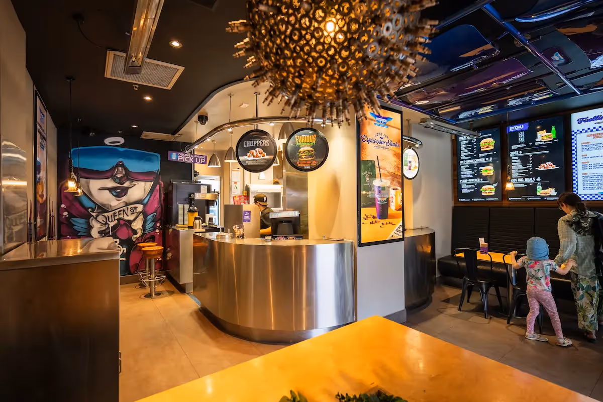 BurgerFuel Queens Street interior