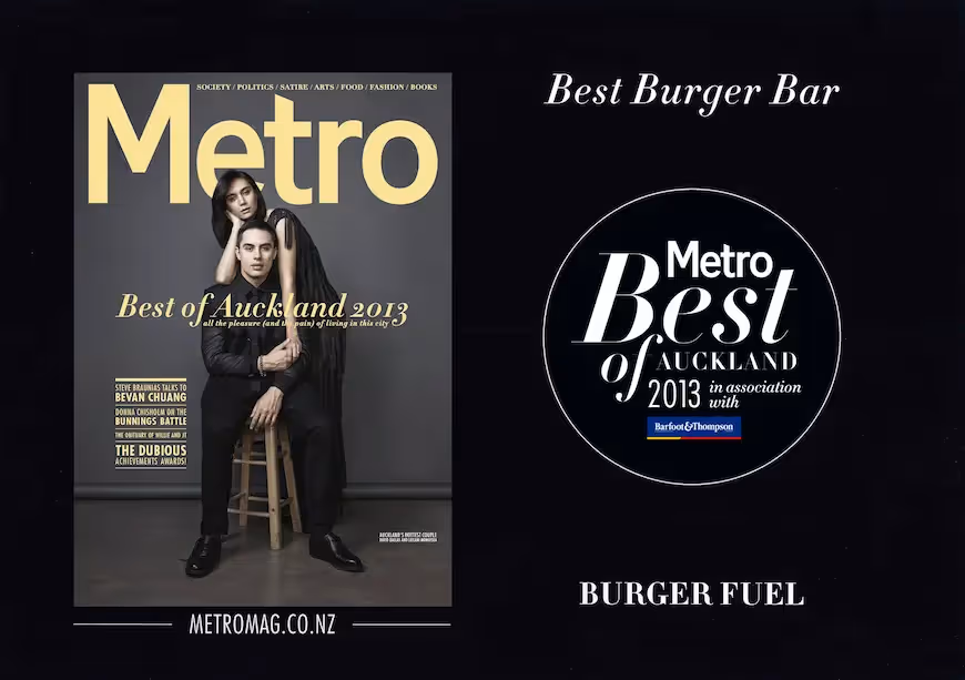 BurgerFuel Wins Metro's 'Best Burger Joint' Award 2013