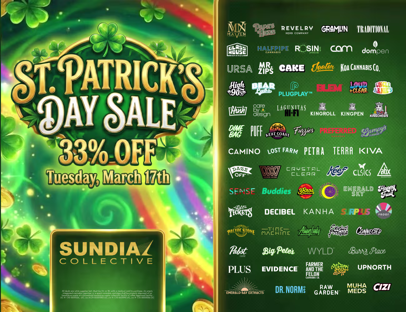 Lucky You: 33% Off for St. Patrick’s Day at Sundial Collective