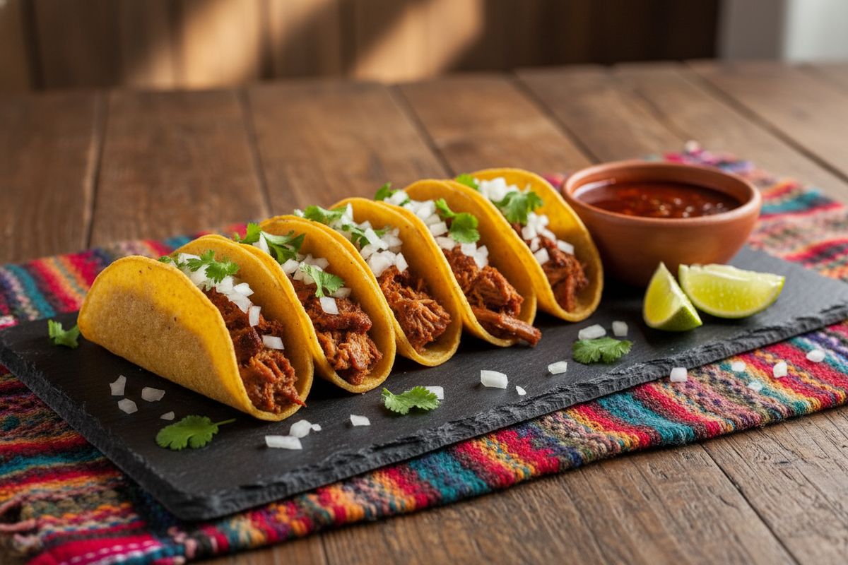 Birria tacot ovat meksikolaisen katukeittiön ikoninen herkku, jossa aromikas possu ja liemeen kastetut maissitortillat luovat unohtumattoman makuelämyksen.