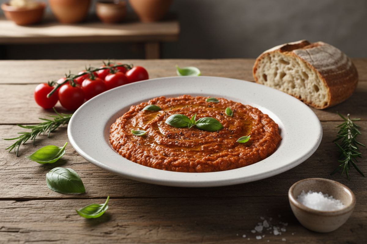 Pappa al Pomodoro on toscanalainen klassikko, jossa vanhentunut leipä ja San Marzano -tomaatit yhdistyvät täyteläiseksi, basilikaiseksi herkuksi.