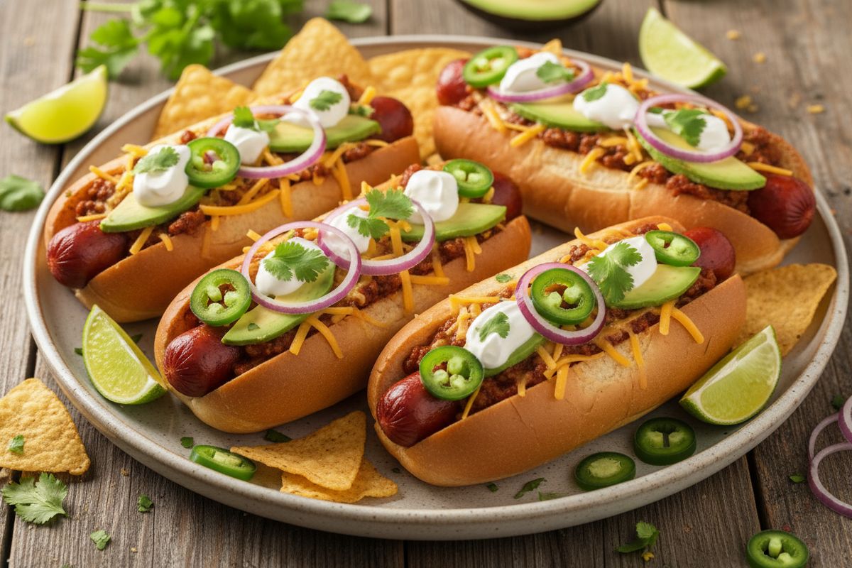 Tex-Mex hodarit tulisella chilikastikkeella, jalapeñolla, avokadolla ja cheddarilla – amerikkalainen klasikko meksikolaisilla mausteilla.