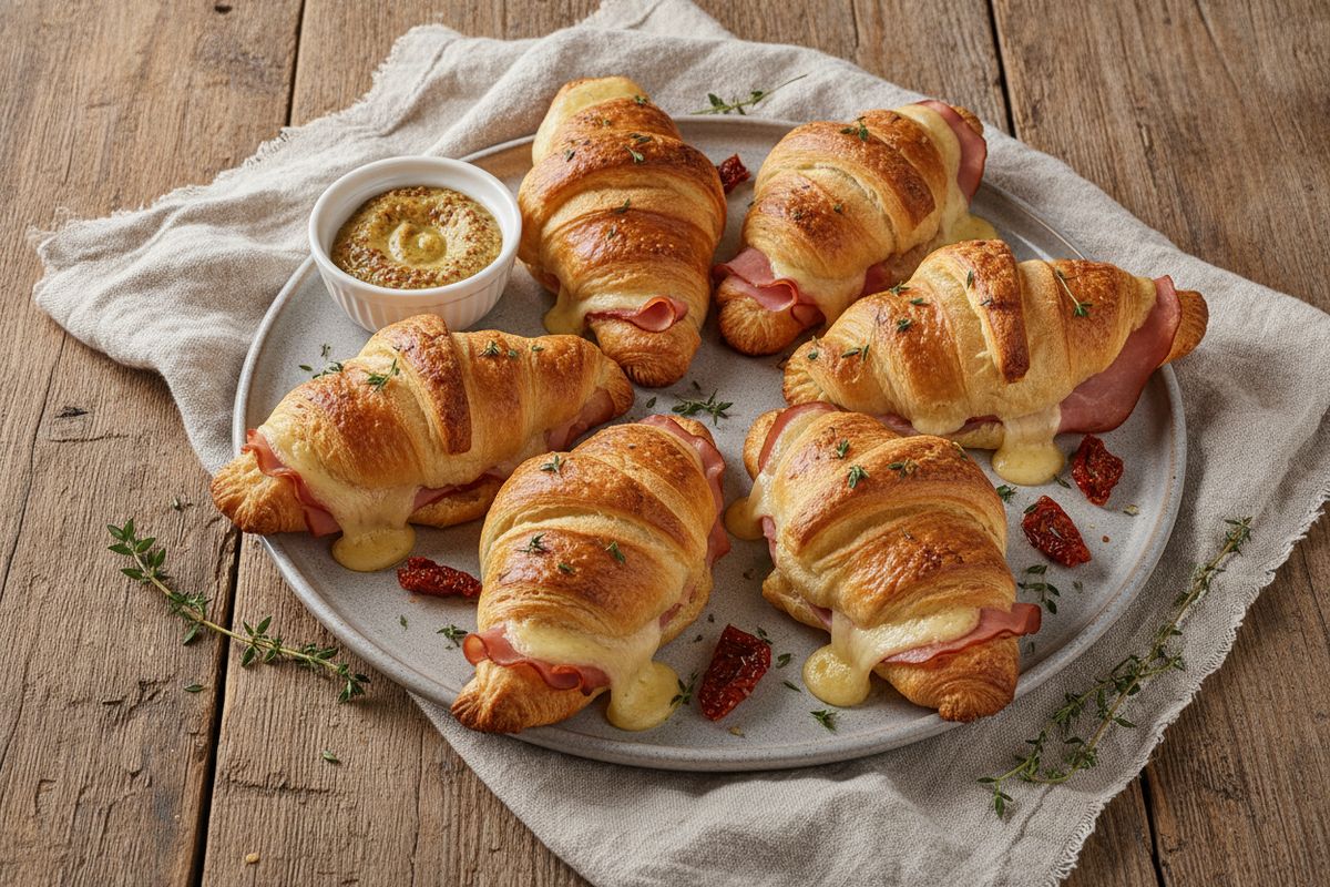 Rapeiksi paistettavat lyttycroissantit täyttyvät juustosta, kinkusta ja aurinkotuotteista – helppo ja herkullinen herkku arjeksi ja viikonlopuiksi.