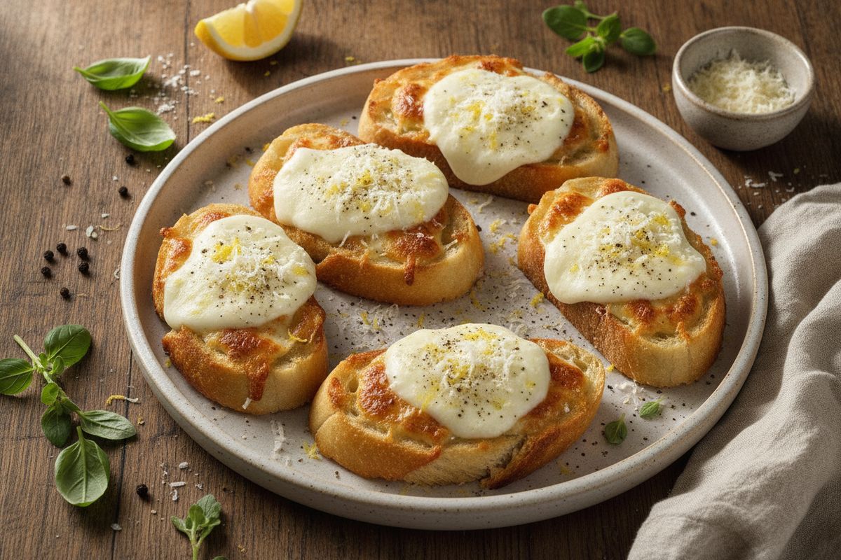 Roomalainen cacio e pepe -henki rapeassa airfryer-voileivässä – mozzarella, pecorino, sitruuna ja mustapippuri luovat maailmanluokan makuelämyksen kotikeittiössä.