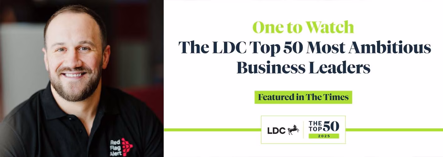 Richard West headshot with LDC one to watch logo and text