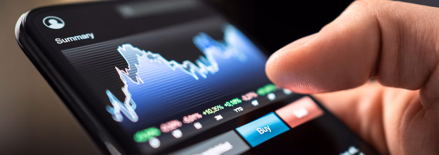 A mobile phone screen showing a graph