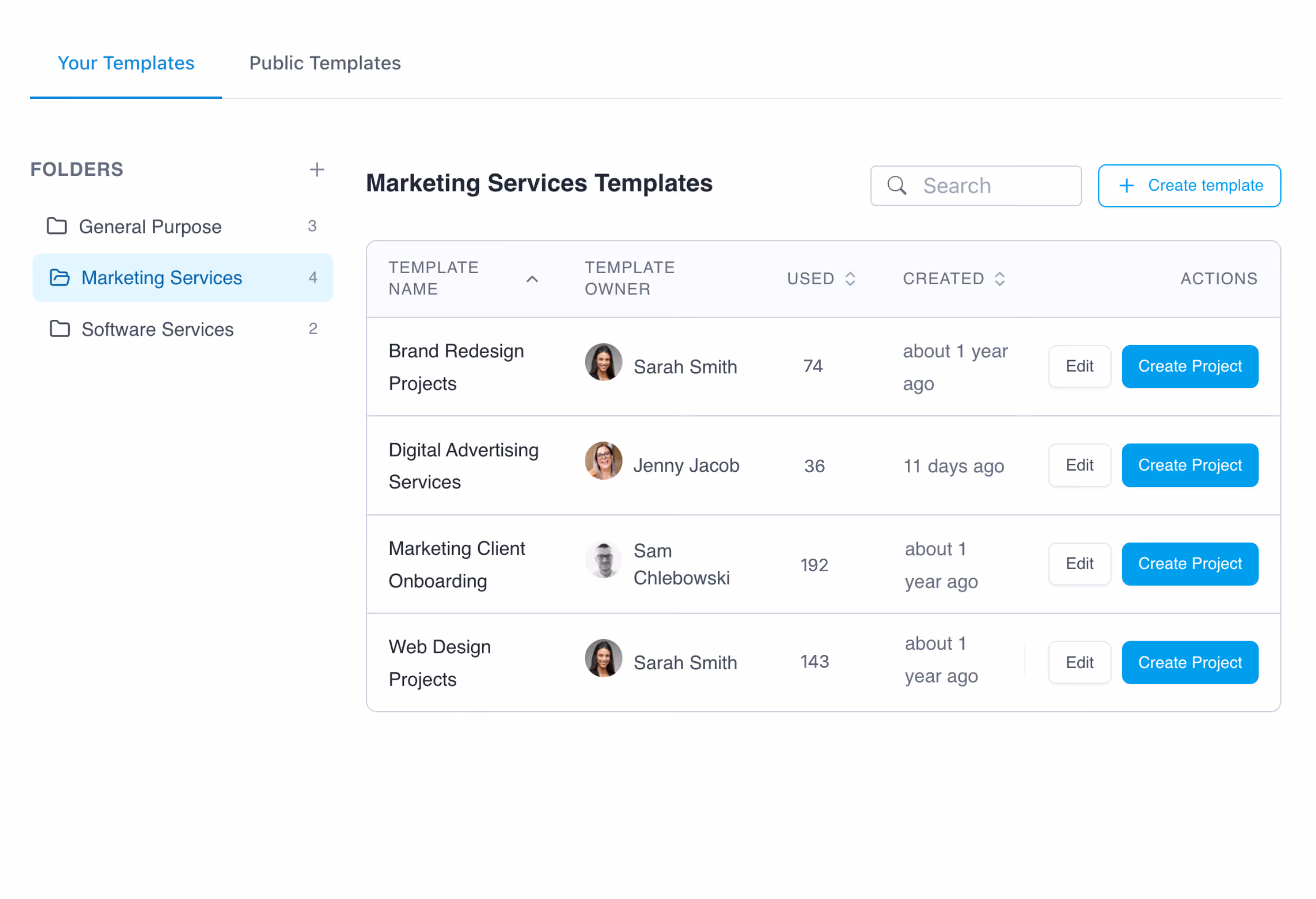 Client portal screenshot