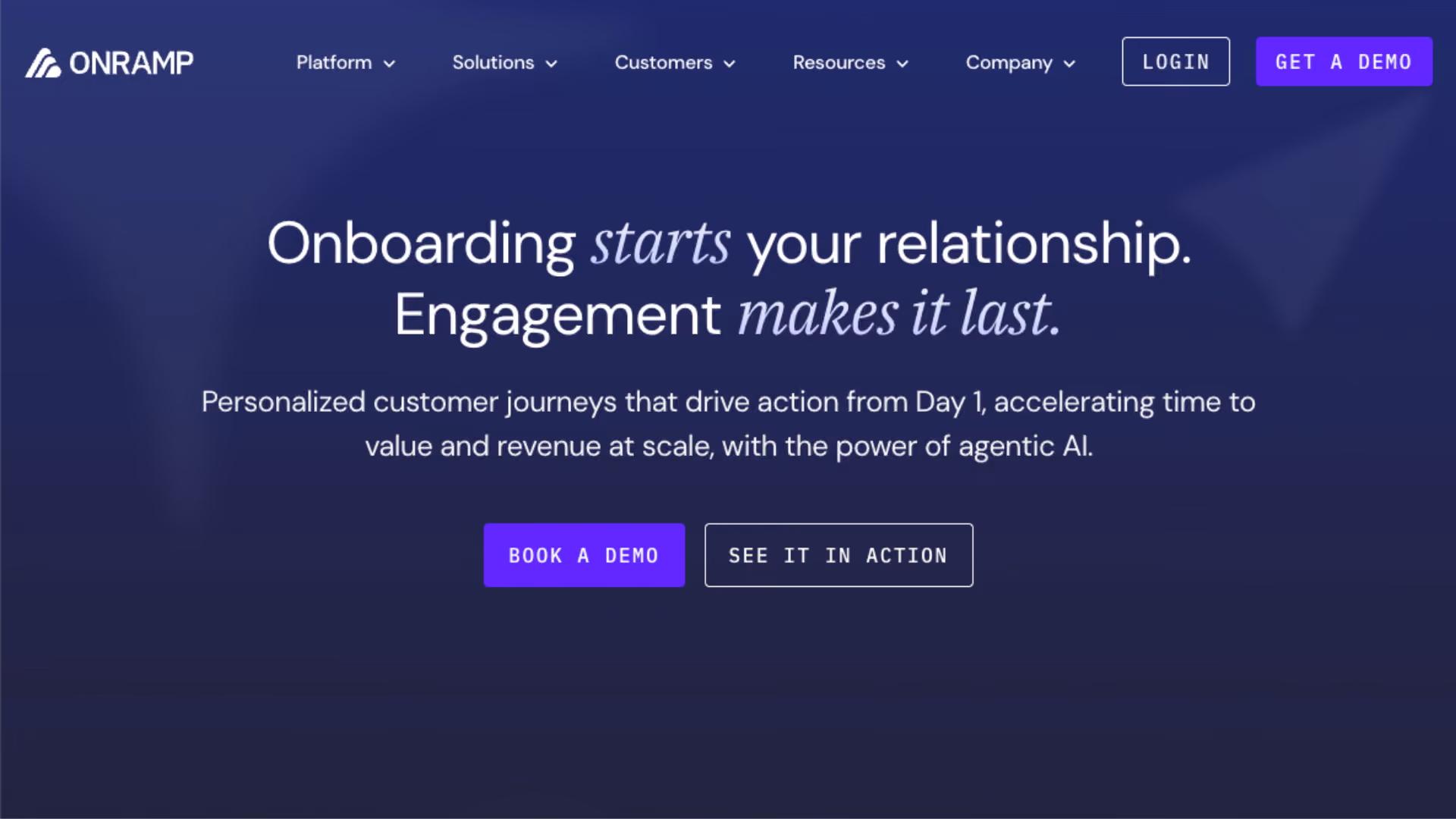 OnRamp product screenshot