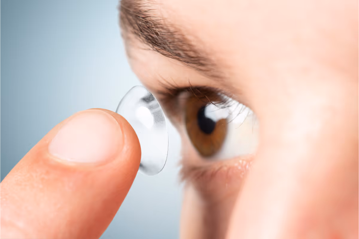 Woman having her eyes tested