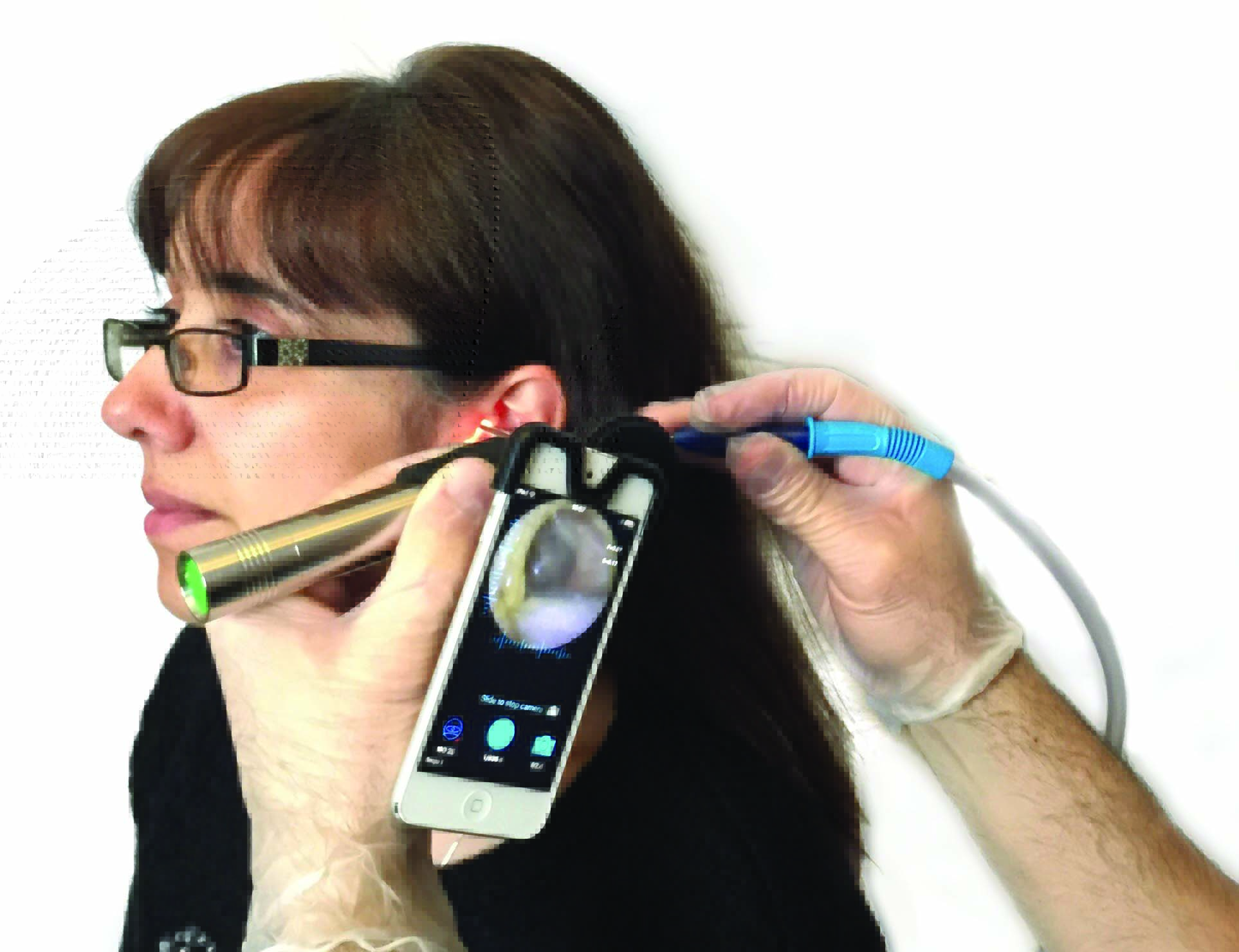 Woman having her eyes tested