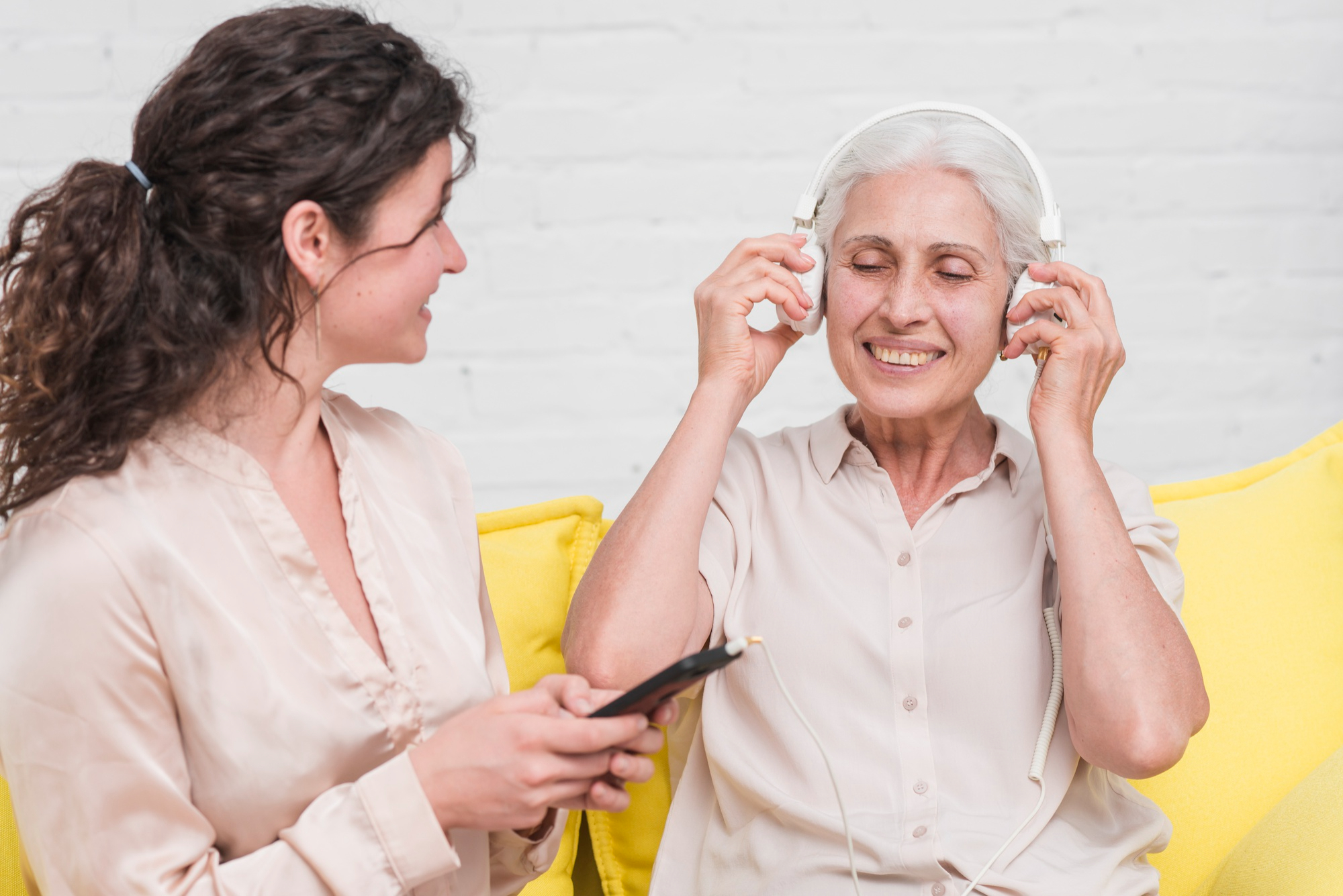 Woman having her eyes tested