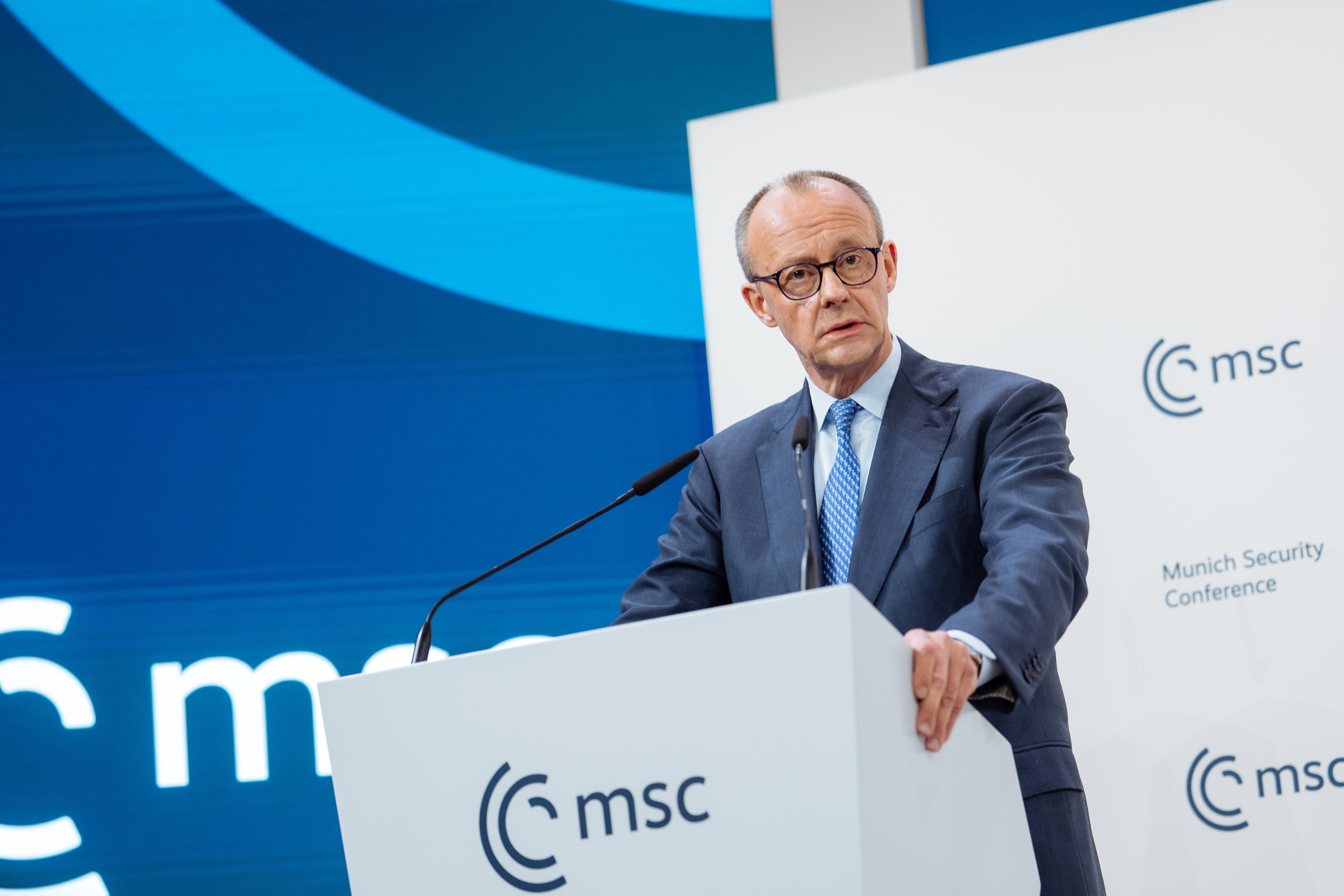 Bundeskanzler Friedrich Merz bei seiner Rede auf der Münchner Sicherheitskonferenz 2026 - Foto: Marc Conzelmann / Munich Security Conference (MSC)