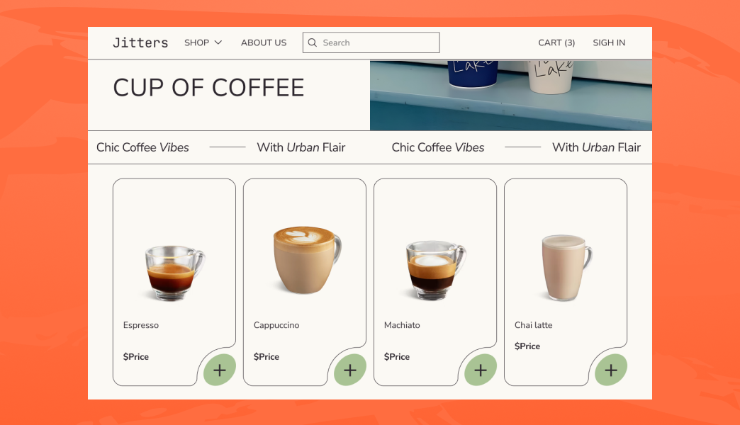 design of dekstop site by uptail