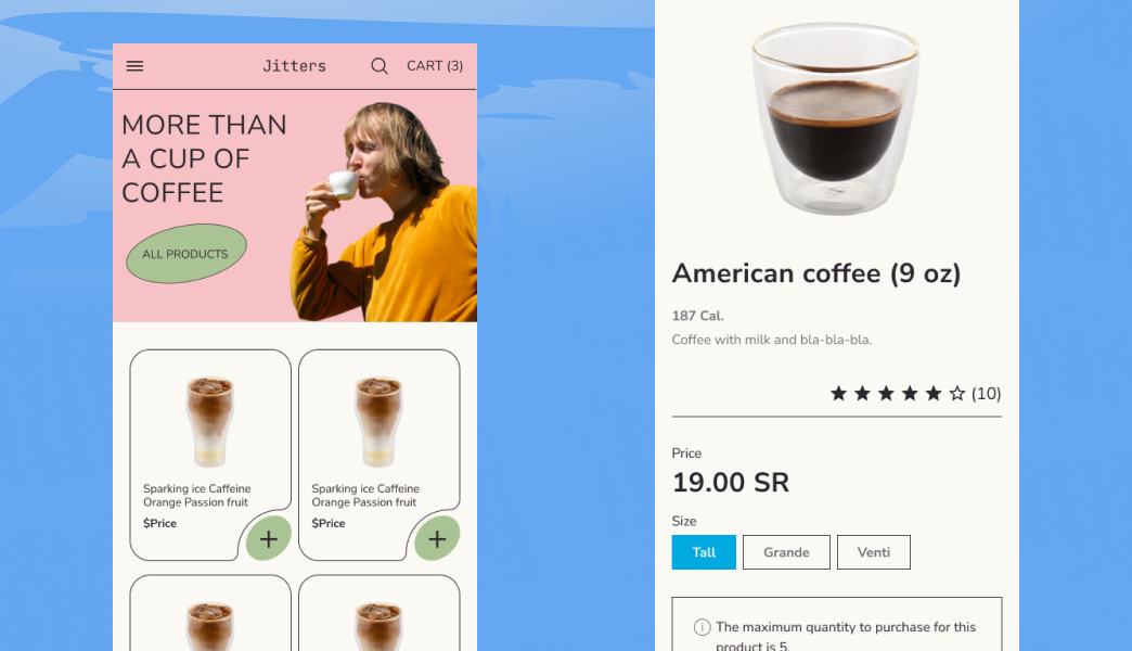 design of mobile size from uptail