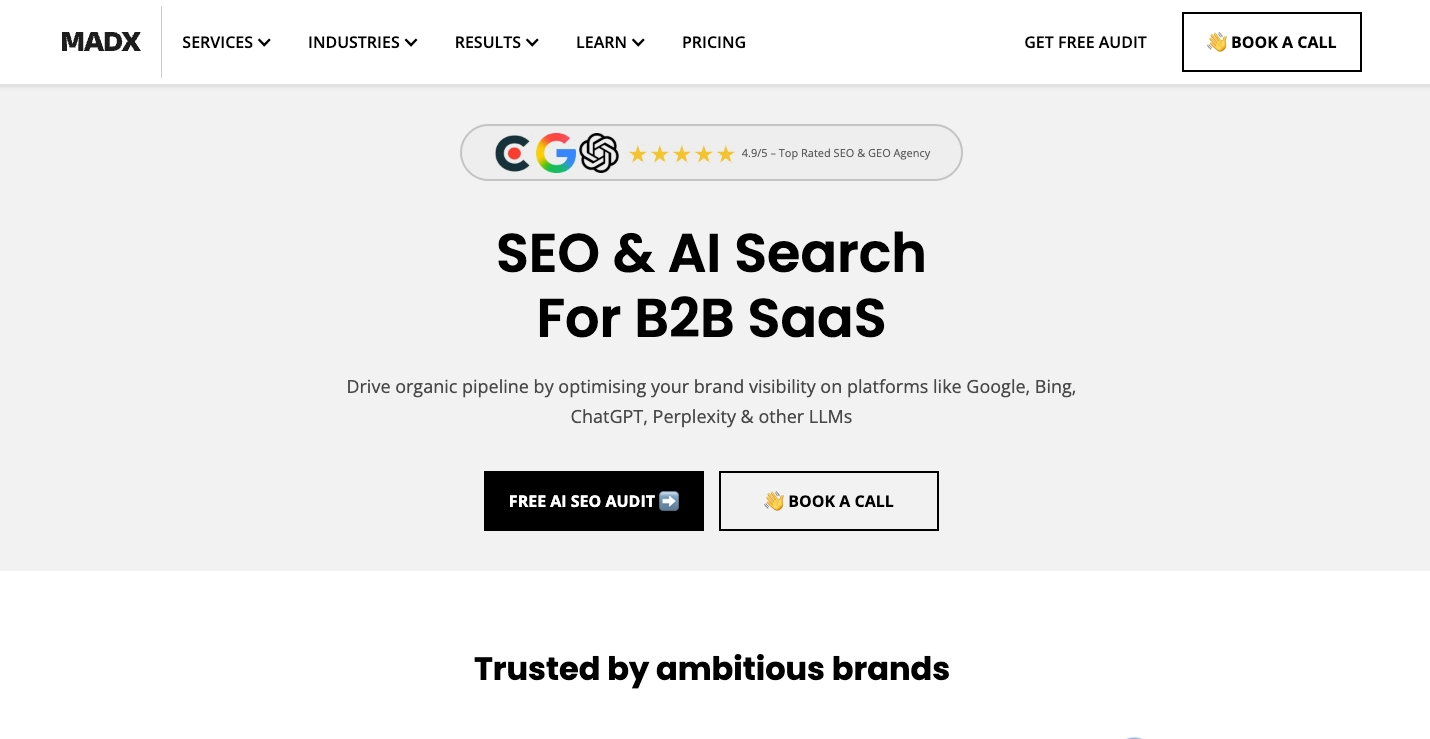 MADX Digital — Best for SaaS brands that need authority via link building