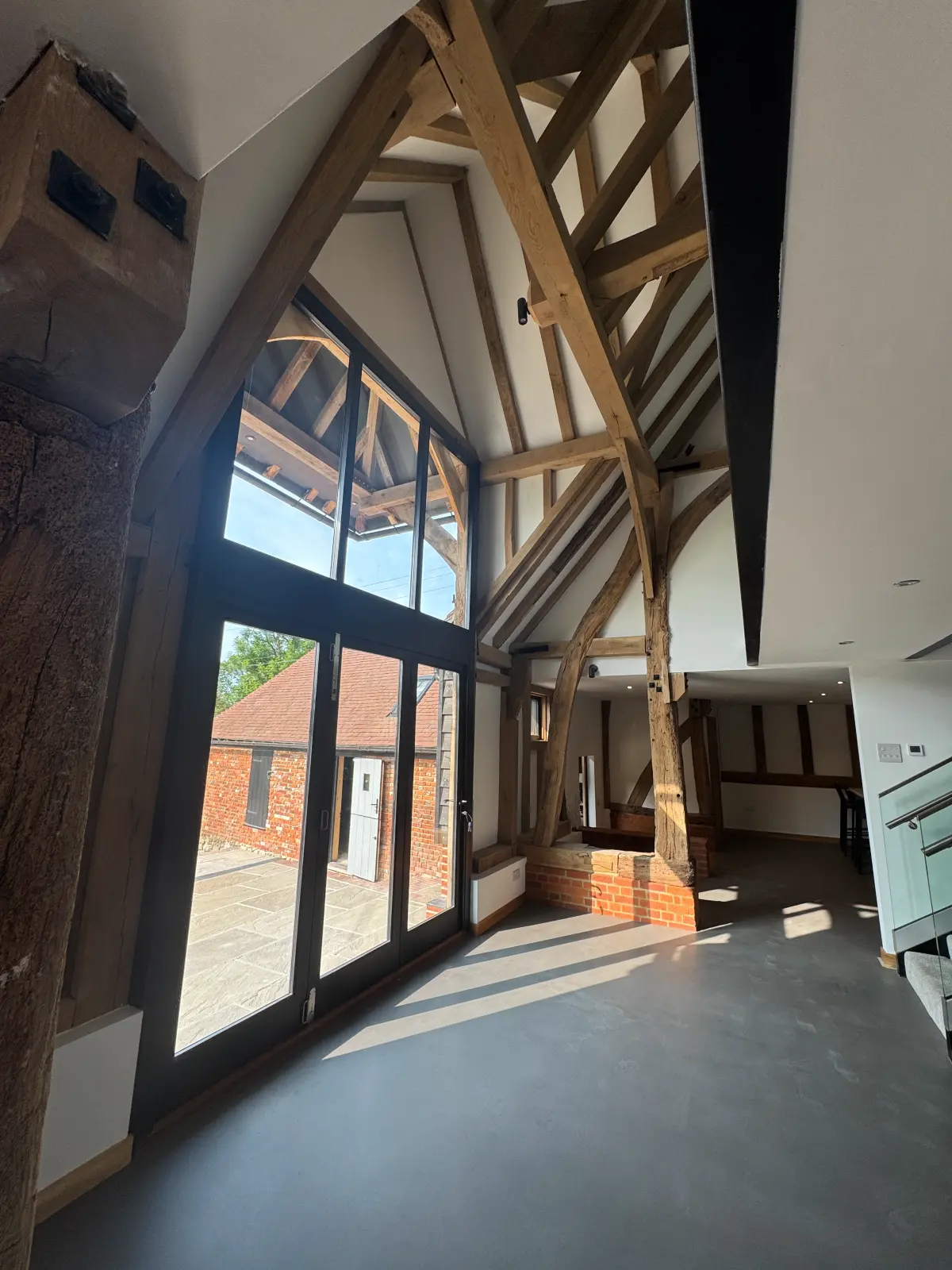 Six glass panel window view