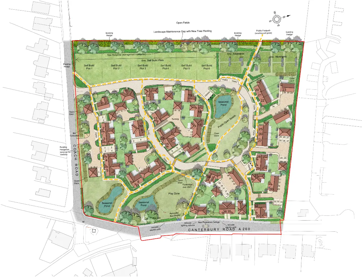 Planned residential site overview
