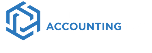 Teel Accounting LLC blue hexagon logo with stylized T and A letters on black background.