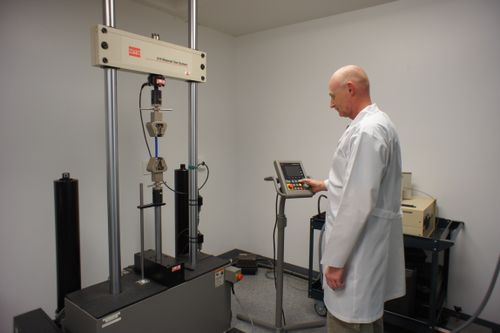 Lab testing plastic weld quality