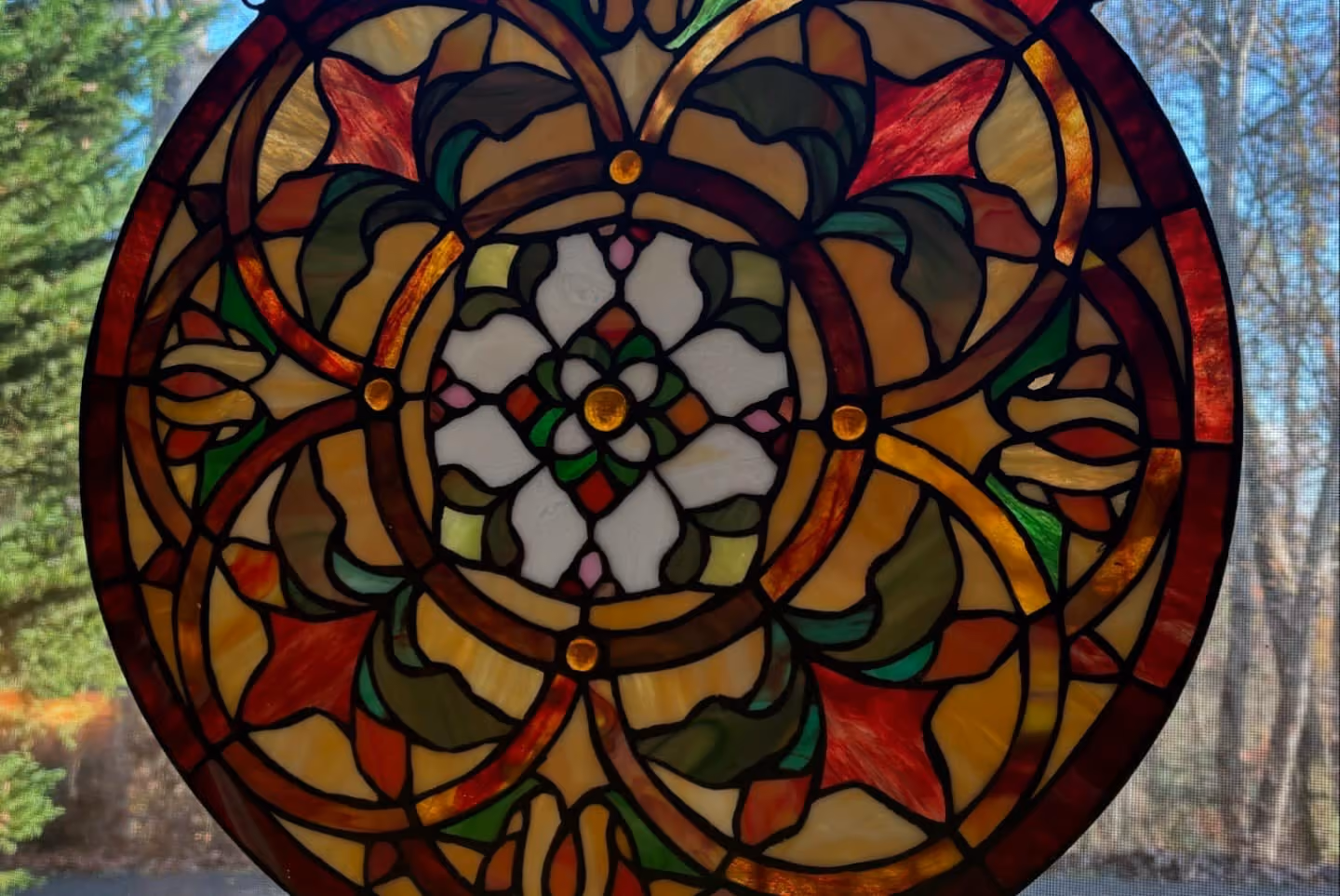Stained glass in Clayton's bedroom