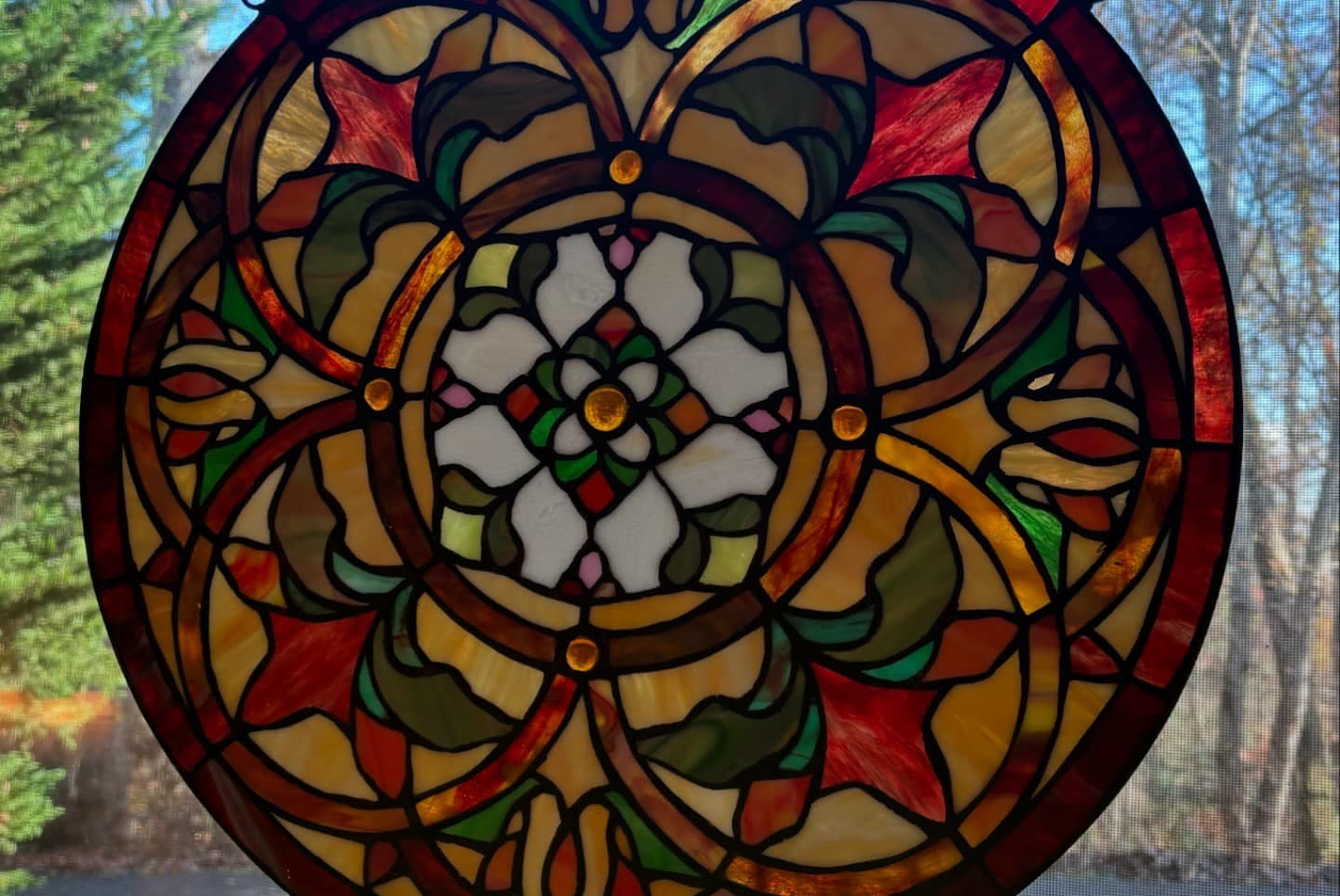 Stained glass in Clayton's bedroom