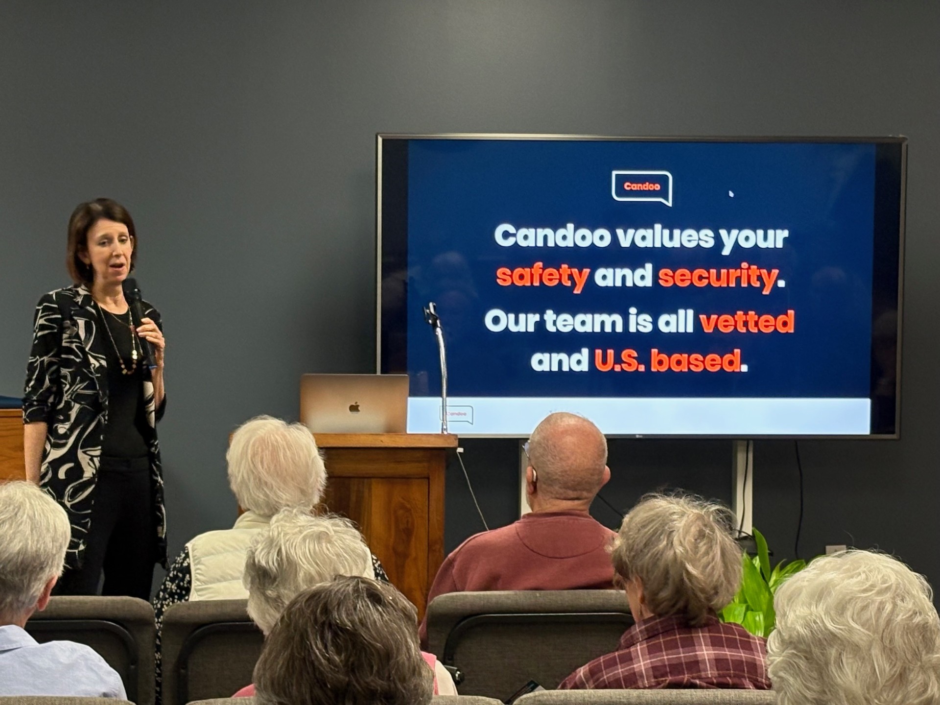 A Candoo Tech presentation at Ardenwoods Retirement Community.
