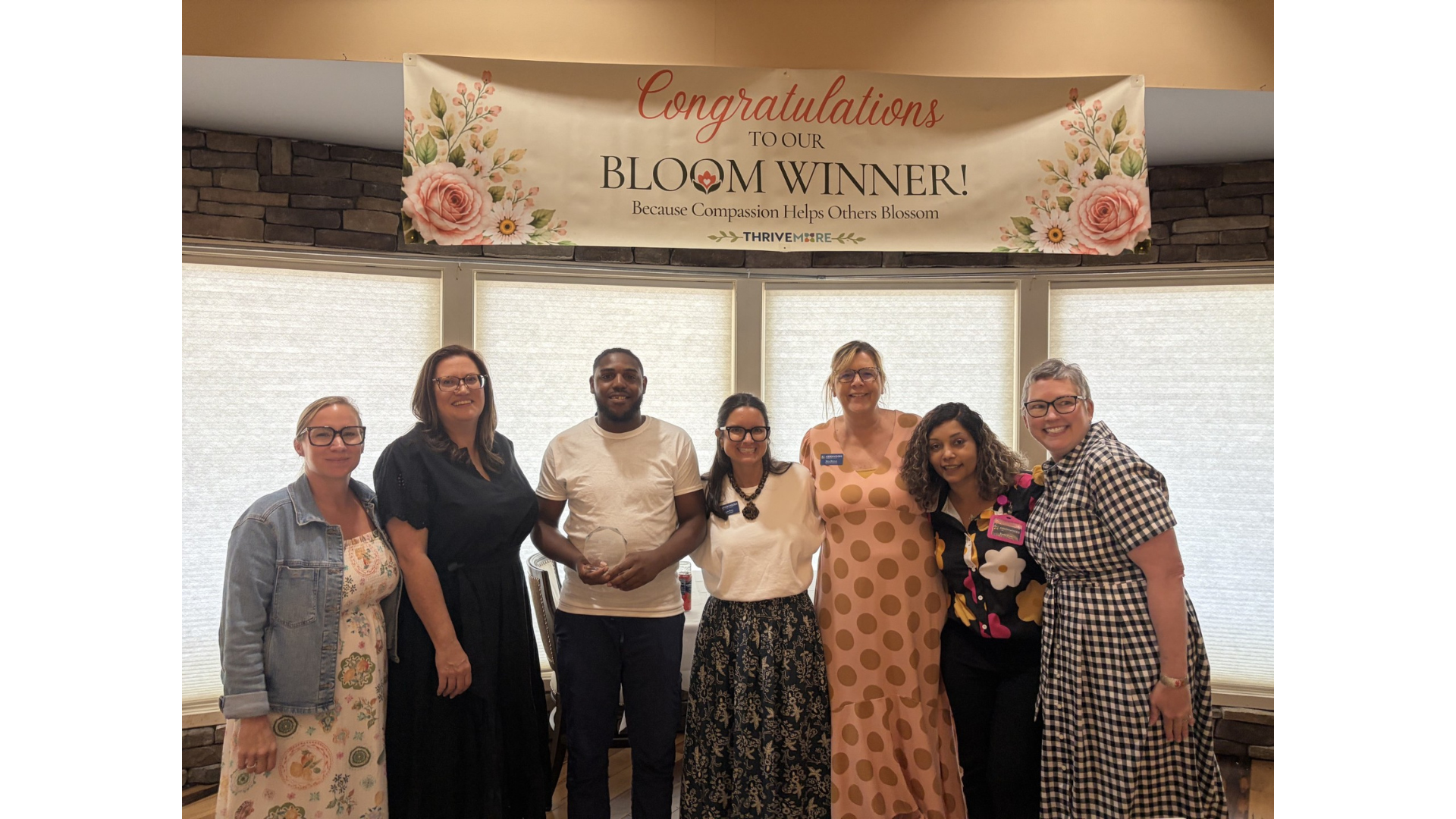 Tyrise and Ardenwoods and Heather Glen leadership at the BLOOM Award ceremony and luncheon.