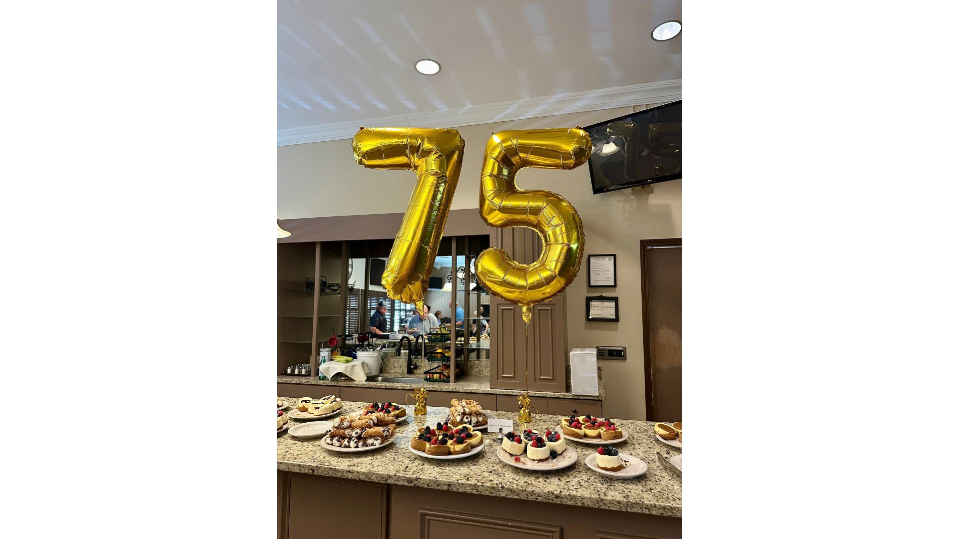 The dessert bar at ThriveMore's 75th anniversary luncheon celebration.