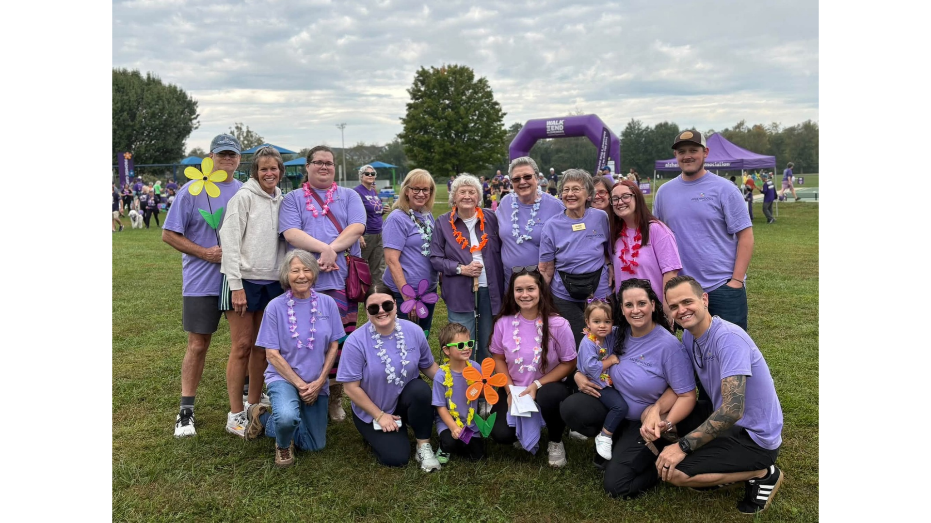 The Ardenwoods team at the Alzheimer's Association's national Walk to End Alzheimer's in Fletcher, North Carolina.