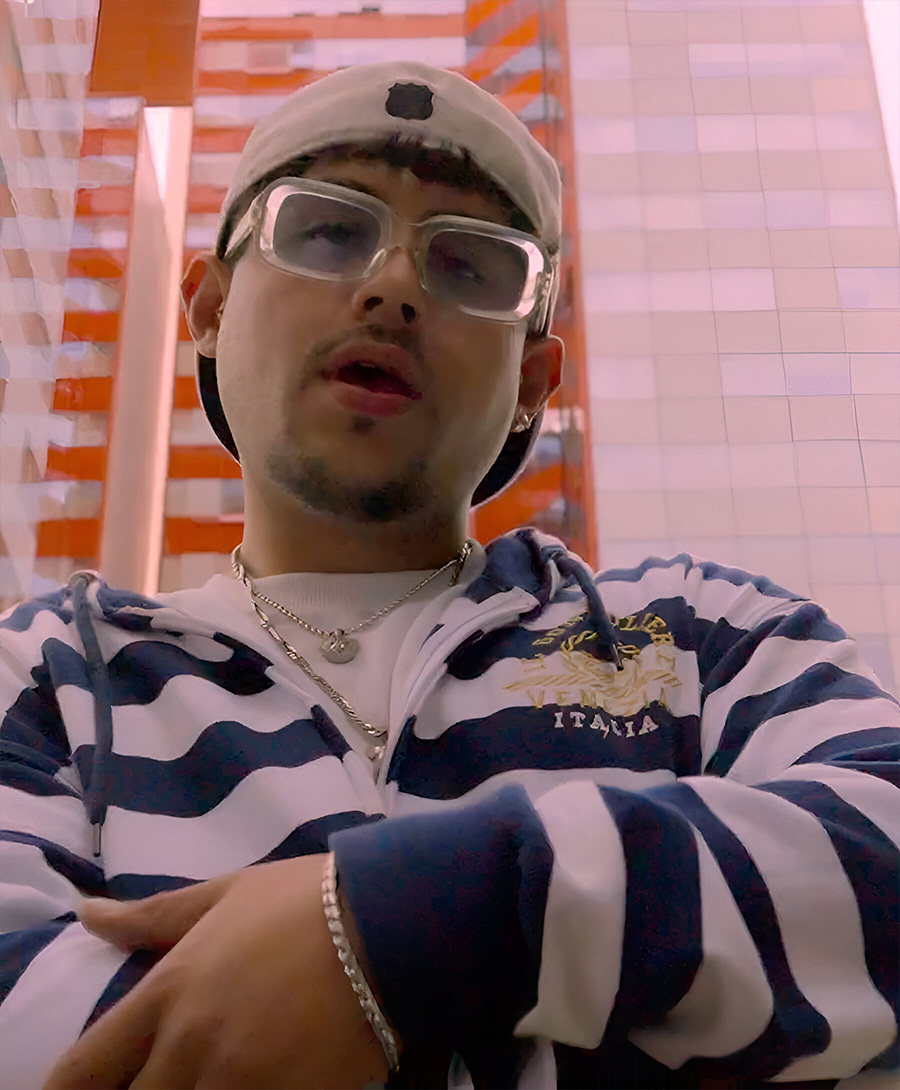 A boy looking forward