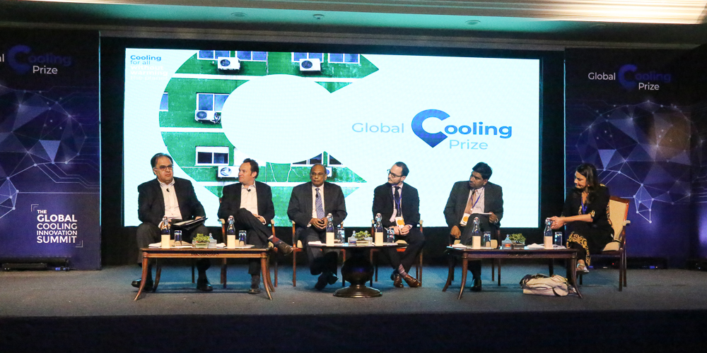 Dr. Paul Bunje participates in a high-level panel as part of The Global Cooling Prize launch. New Delhi, India (Nov. 12, 2018)