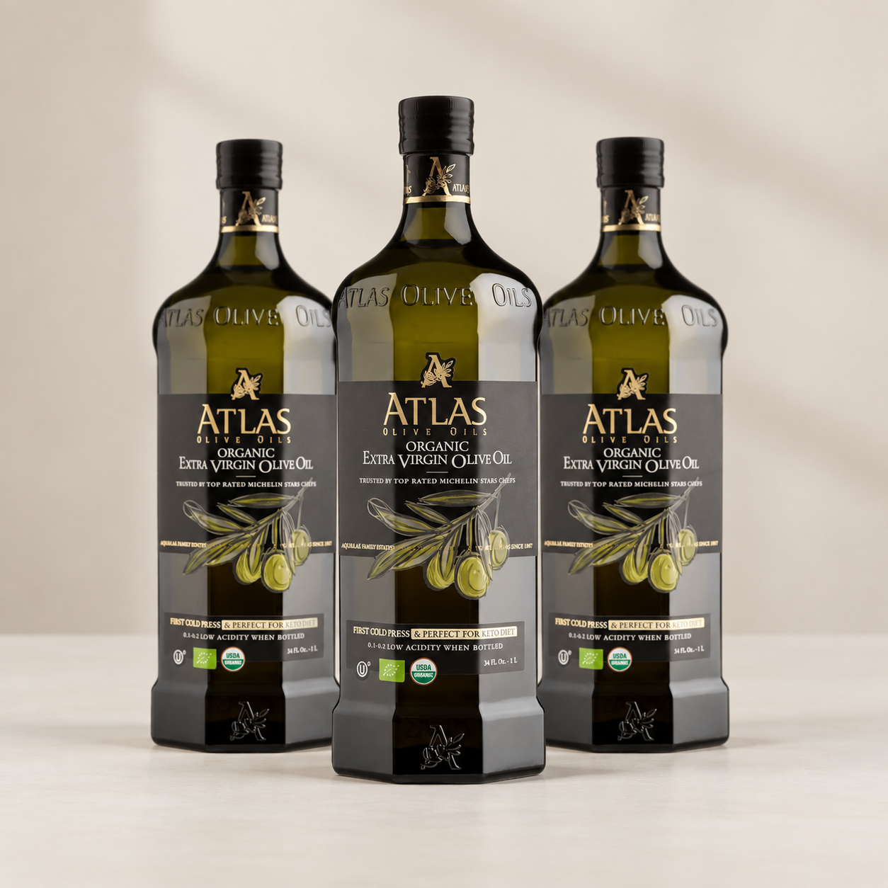 Offre cuisine familiale - 3 bouteilles Atlas BIO 1 L