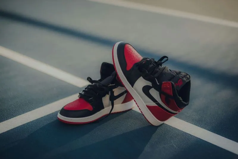 Red sneakers