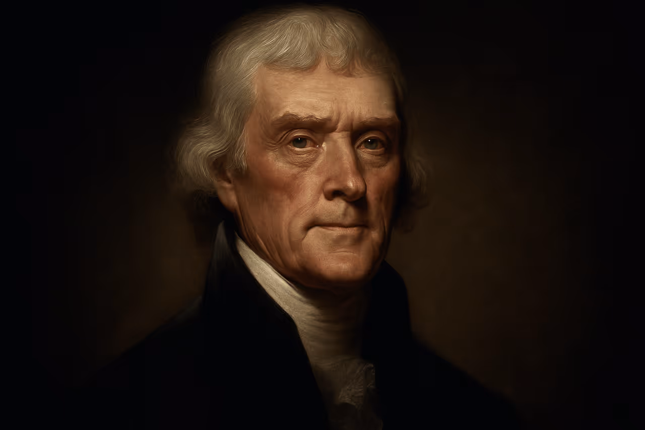 Thomas Jefferson, third U.S. President who expanded U.S. lands through the Louisiana Purchase.