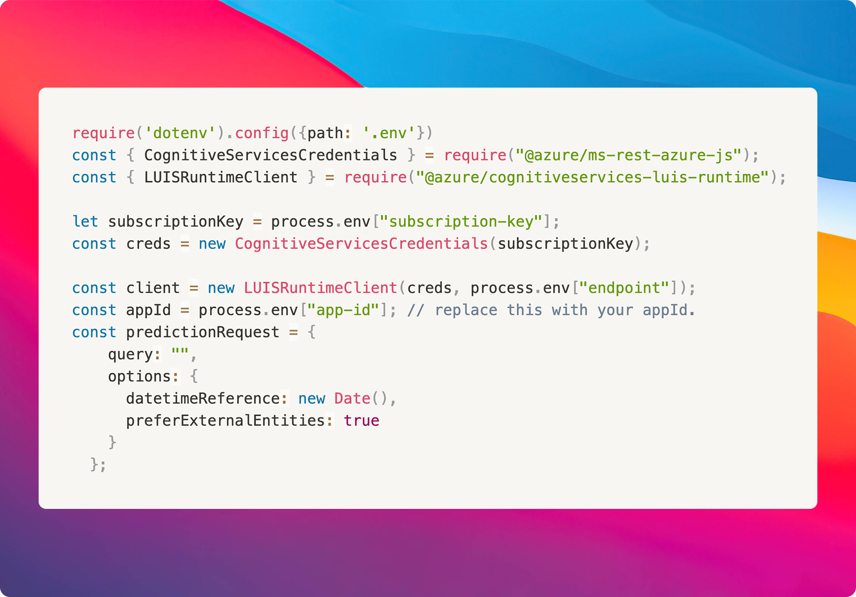 Creating your Microsoft Luis Client