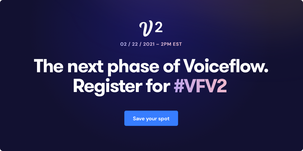 signup for voiceflow v2