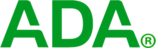 Green ADA logo representing the American Dental Association — symbol of trusted, accredited dental professionals committed to the highest standards of care