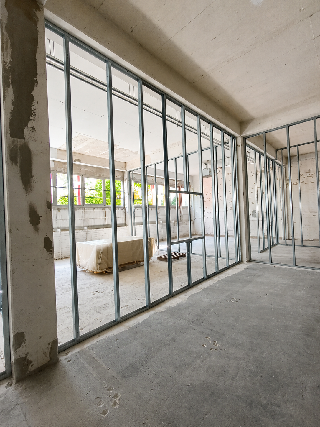 Trockenbau Umbau – Innenausbau mit Glaswänden in Hamburg