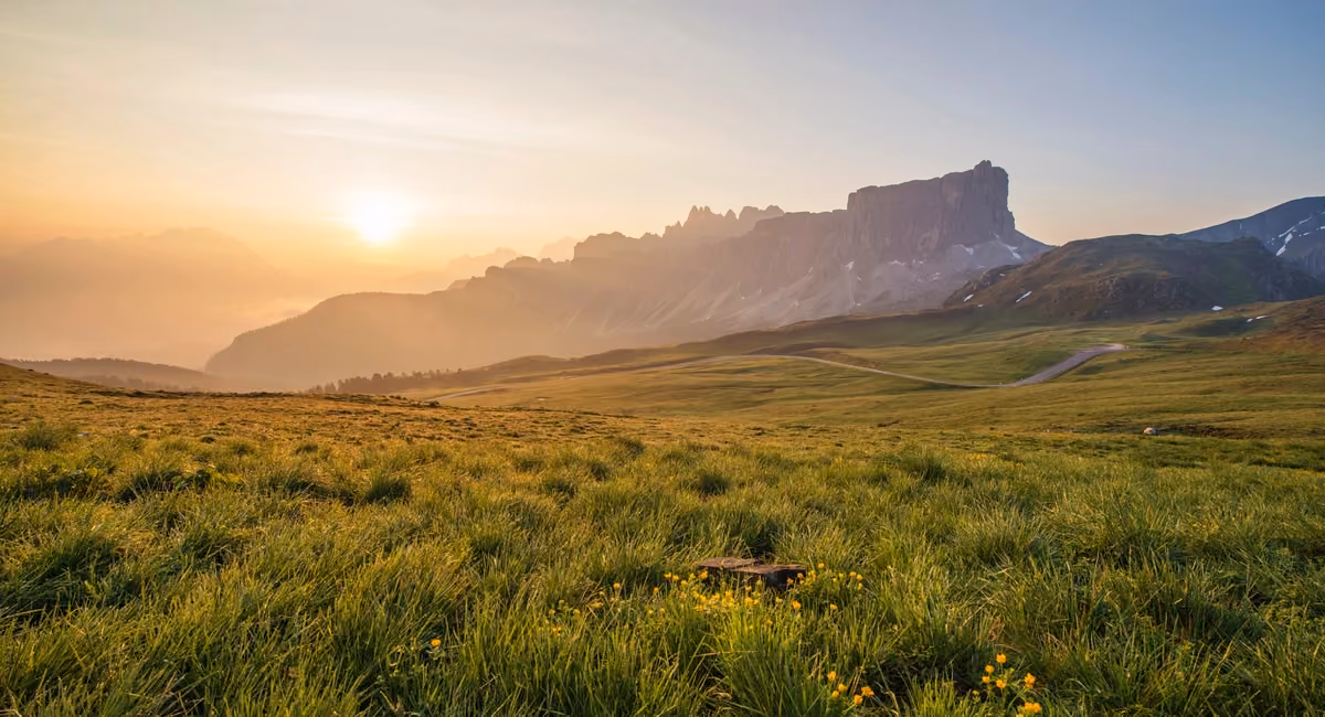 Green burial - fields and mountains