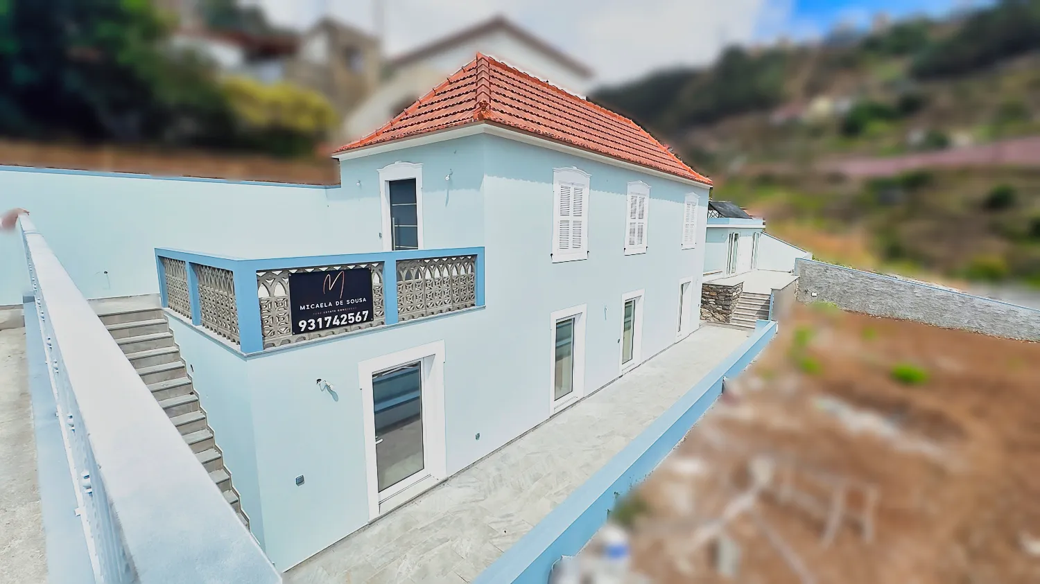 Hillside setting of the Quinta Grande property above Madeira’s south coast