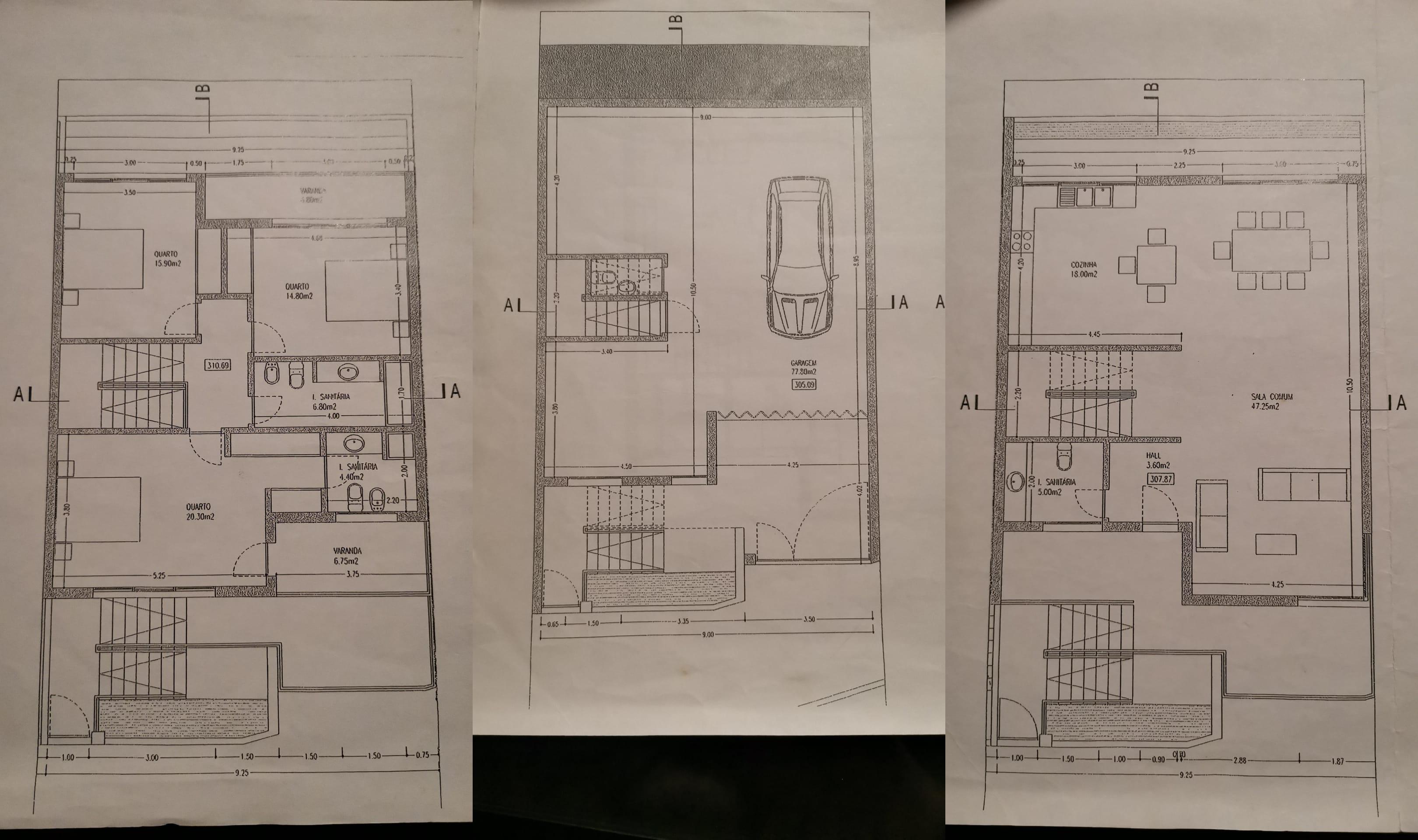Combined floor plans of both storeys of the Funchal family home